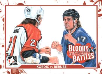 2011-12 In The Game Enforcers #56 Dan Kordic / Craig Berube Front