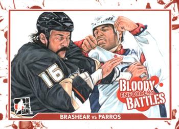 2011-12 In The Game Enforcers #61 Donald Brashear / George Parros Front
