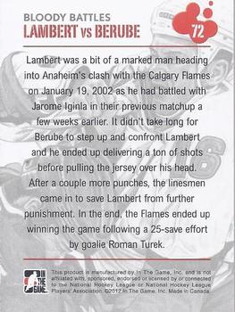 2011-12 In The Game Enforcers #72 Denny Lambert / Craig Berube Back