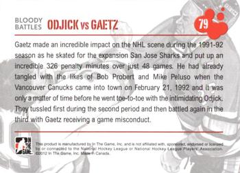 2011-12 In The Game Enforcers #79 Gino Odjick / Link Gaetz Back