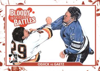 2011-12 In The Game Enforcers #79 Gino Odjick / Link Gaetz Front