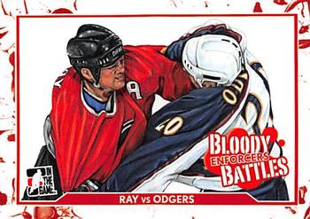 2011-12 In The Game Enforcers #83 Rob Ray / Jeff Odgers Front