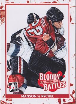 2011-12 In The Game Enforcers #84 Dave Manson / Warren Rychel Front