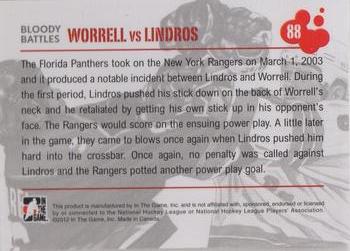 2011-12 In The Game Enforcers #88 Peter Worrell / Eric Lindros Back