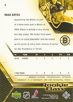 2005-06 Upper Deck Rookie Class Box Set #6 Brad Boyes Back