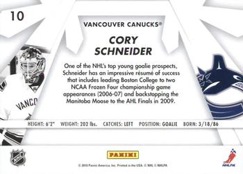 2010-11 Donruss - Boys of Winter #10 Cory Schneider Back