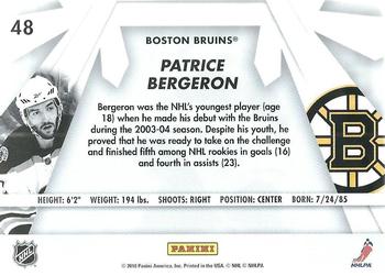 2010-11 Donruss - Boys of Winter #48 Patrice Bergeron Back