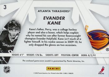 2010-11 Donruss - Boys of Winter Threads #3 Evander Kane Back