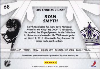 2010-11 Donruss - Boys of Winter Threads #68 Ryan Smyth Back