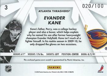 2010-11 Donruss - Boys of Winter Threads Prime #3 Evander Kane Back