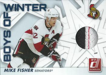 2010-11 Donruss - Boys of Winter Threads Prime #14 Mike Fisher Front