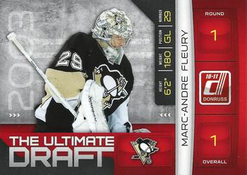 2010-11 Donruss - The Ultimate Draft #1 Marc-Andre Fleury Front