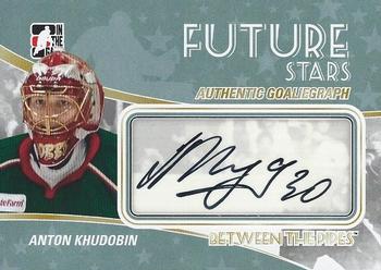 2010-11 In The Game Between The Pipes - Autographs #A-AK Anton Khudobin  Front