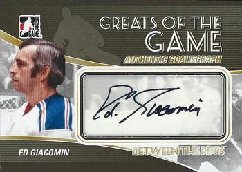 2010-11 In The Game Between The Pipes - Autographs #A-EG Ed Giacomin Front