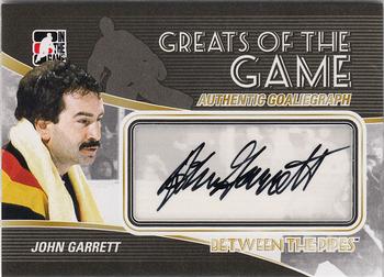 2010-11 In The Game Between The Pipes - Autographs #A-JG John Garrett  Front