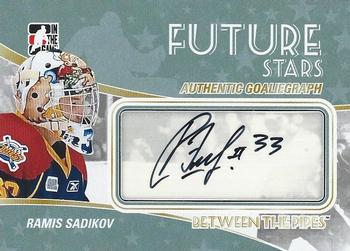 2010-11 In The Game Between The Pipes - Autographs #A-RS Ramis Sadikov  Front
