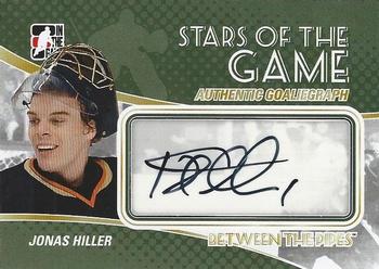 2010-11 In The Game Between The Pipes - Autographs #A-JHI Jonas Hiller  Front