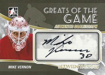 2010-11 In The Game Between The Pipes - Autographs #A-MVE Mike Vernon  Front