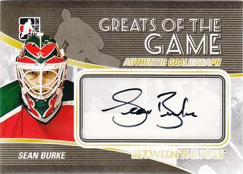 2010-11 In The Game Between The Pipes - Autographs #A-SBU Sean Burke Front