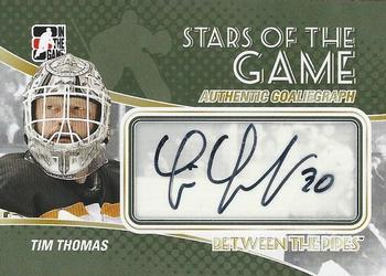 2010-11 In The Game Between The Pipes - Autographs #A-TTH Tim Thomas Front