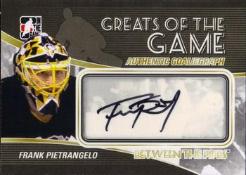 2010-11 In The Game Between The Pipes - Autographs #A-FPI Frank Pietrangelo  Front