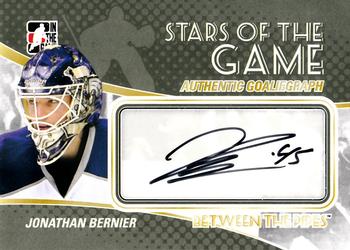 2010-11 In The Game Between The Pipes - Autographs #A-JBE Jonathan Bernier  Front