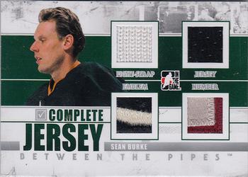 2010-11 In The Game Between The Pipes - Complete Jersey Silver #CJ10 Sean Burke  Front