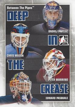 2010-11 In The Game Between The Pipes - Deep In The Crease #DC-02 Ondrej Pavelec / Chris Mason / Peter Mannino / Edward Pasquale  Front
