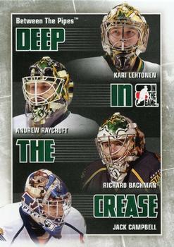 2010-11 In The Game Between The Pipes - Deep In The Crease #DC-10 Kari Lehtonen / Andrew Raycroft / Richard Bachman / Jack Campbell  Front