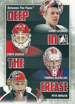 2010-11 In The Game Between The Pipes - Deep In The Crease #DC-11 Jimmy Howard / Chris Osgood / Thomas McCollum / Petr Mrazek  Front