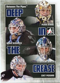 2010-11 In The Game Between The Pipes - Deep In The Crease #DC-18 Pekka Rinne / Mark Dekanich / Jeremy Smith / Chet Pickard  Front