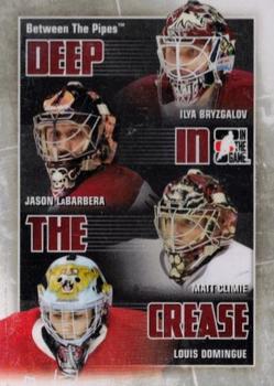2010-11 In The Game Between The Pipes - Deep In The Crease #DC-23 Ilya Bryzgalov / Jason LaBarbera / Matt Climie / Louis Domingue  Front