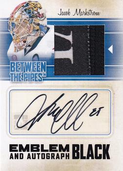 2010-11 In The Game Between The Pipes - Emblem and Autograph Black #MA-JM Jacob Markstrom Front