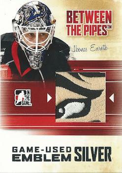 2010-11 In The Game Between The Pipes - Game-Used Emblem Silver #M-27 Jhonas Enroth Front