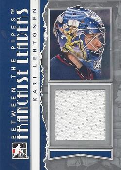 2010-11 In The Game Between The Pipes - Franchise Leaders Jerseys Silver #FL-02 Kari Lehtonen Front