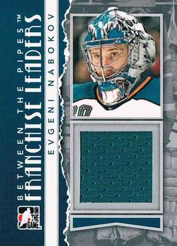 2010-11 In The Game Between The Pipes - Franchise Leaders Jerseys Silver #FL-25 Evgeni Nabokov Front