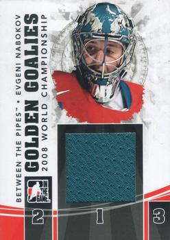 2010-11 In The Game Between The Pipes - Golden Goalies Jerseys Black #GG-12 Evgeni Nabokov Front