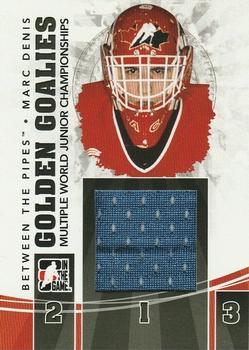2010-11 In The Game Between The Pipes - Golden Goalies Jerseys Black #GG-22 Marc Denis Front