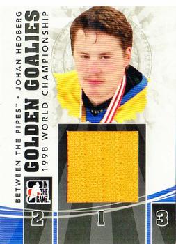 2010-11 In The Game Between The Pipes - Golden Goalies Jerseys Black #GG-24 Johan Hedberg Front