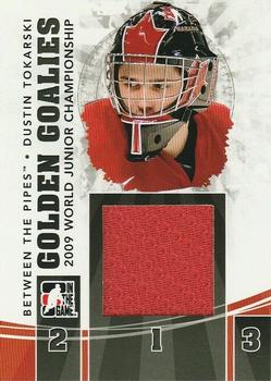 2010-11 In The Game Between The Pipes - Golden Goalies Jerseys Black #GG-28 Dustin Tokarski Front