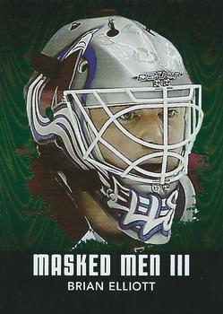 2010-11 In The Game Between The Pipes - Masked Men III Emerald #MM-07 Brian Elliott Front