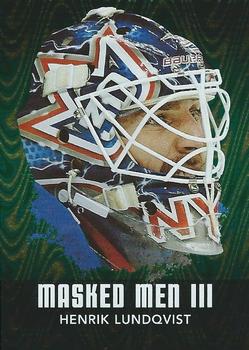 2010-11 In The Game Between The Pipes - Masked Men III Emerald #MM-18 Henrik Lundqvist Front