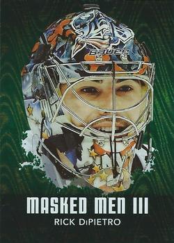 2010-11 In The Game Between The Pipes - Masked Men III Emerald #MM-43 Rick DiPietro Front