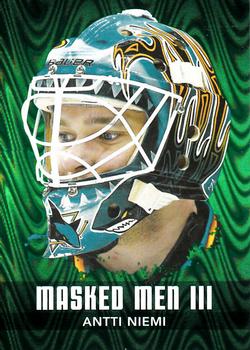 2010-11 In The Game Between The Pipes - Masked Men III Emerald #MM-04 Antti Niemi Front