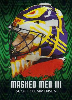 2010-11 In The Game Between The Pipes - Masked Men III Emerald #MM-14 Scott Clemmensen Front