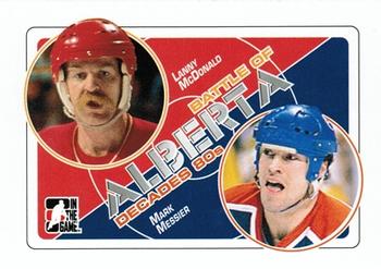 2010-11 In The Game Decades 1980s - Battle of Alberta #BA-02 Lanny McDonald / Mark Messier  Front