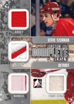 2010-11 In The Game Decades 1980s - Complete Jersey Silver #CJ-12 Steve Yzerman  Front