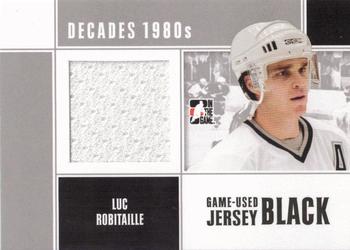2010-11 In The Game Decades 1980s - Game Used Jerseys Black #M40 Luc Robitaille  Front