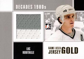 2010-11 In The Game Decades 1980s - Game Used Jerseys Gold #M40 Luc Robitaille  Front