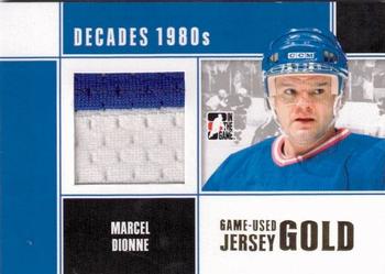 2010-11 In The Game Decades 1980s - Game Used Jerseys Gold #M41 Marcel Dionne  Front